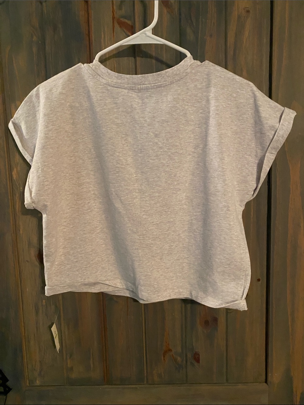 Off Line Gray Cropped Boxy Tee - Picture 2 of 5